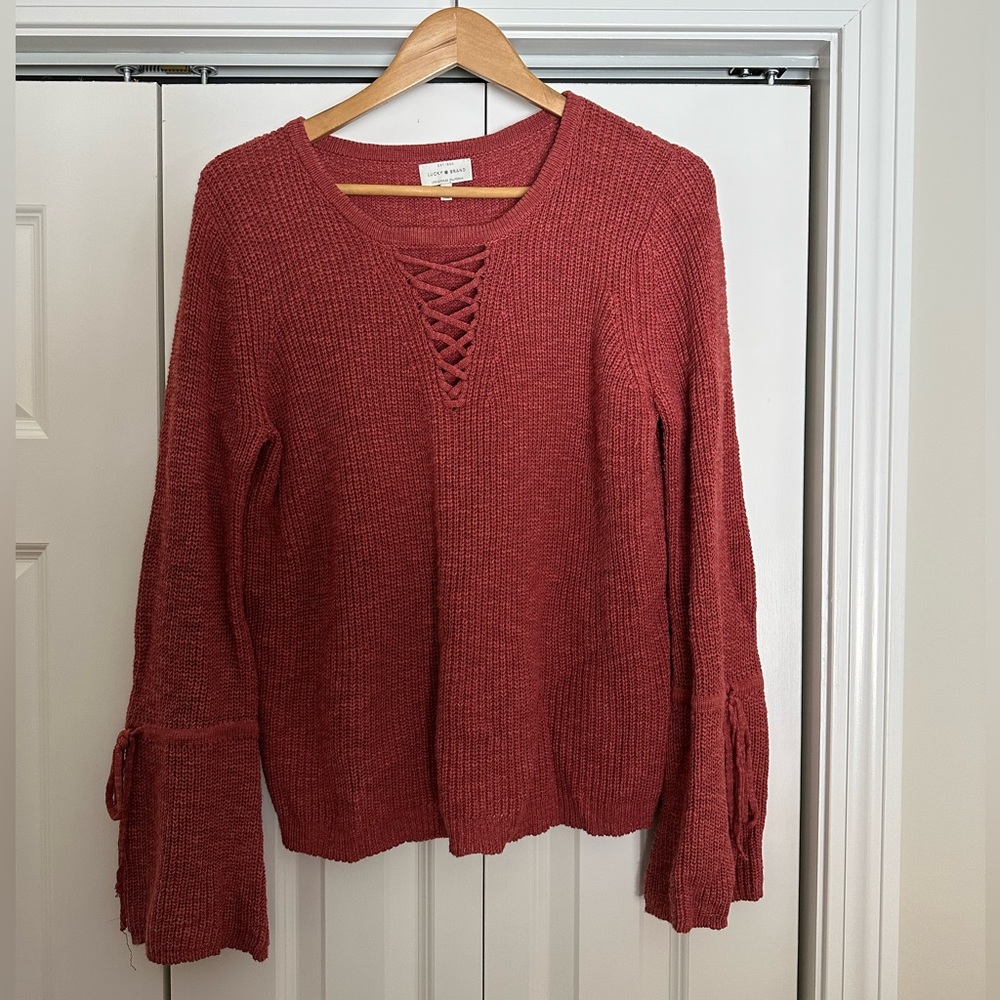 Lucky Brand boho, bell sleeve sweater